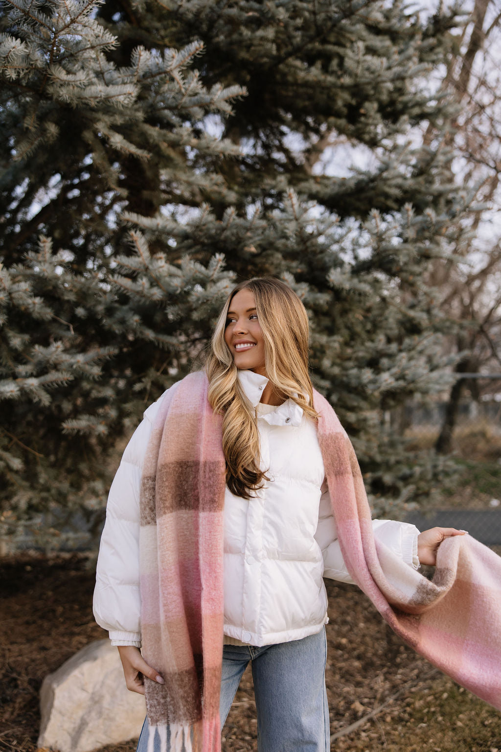 Rosewood Plaid Scarf