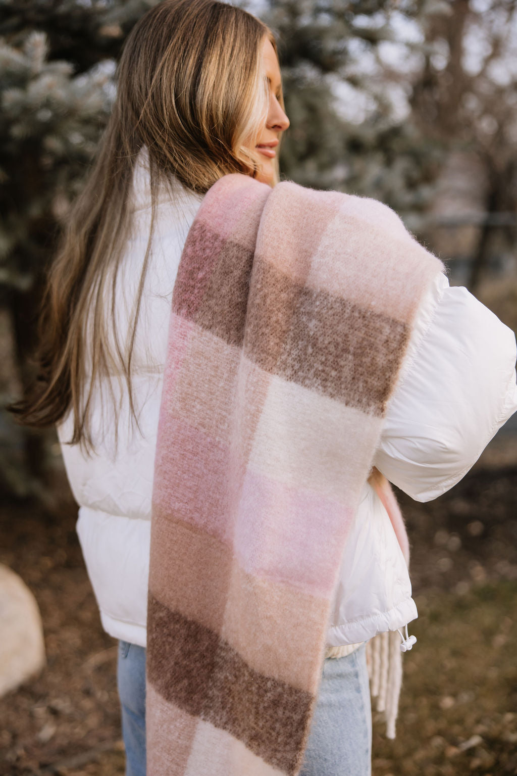 Rosewood Plaid Scarf