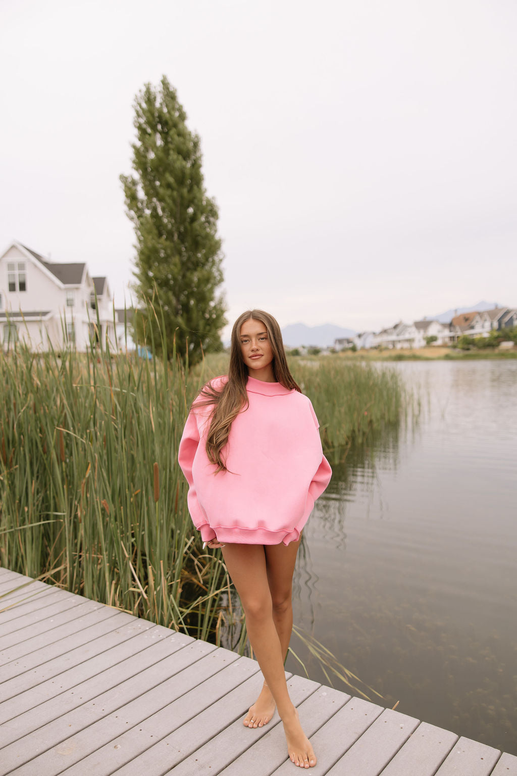 Harbor Mockneck // Candy Pink