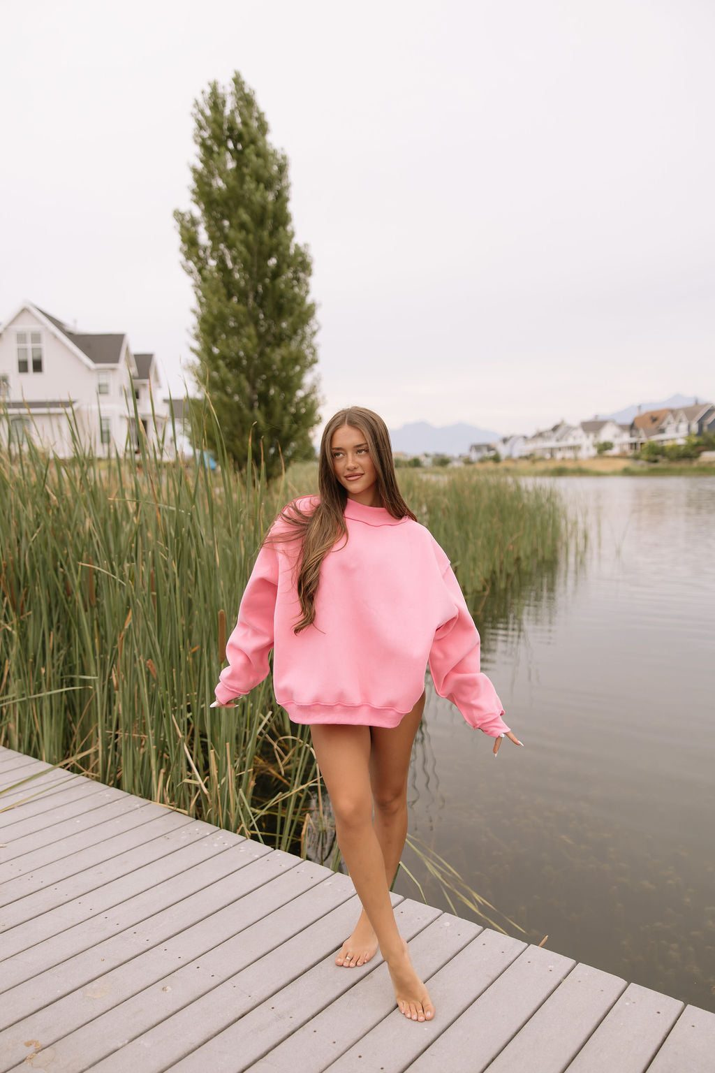 Harbor Mockneck // Candy Pink