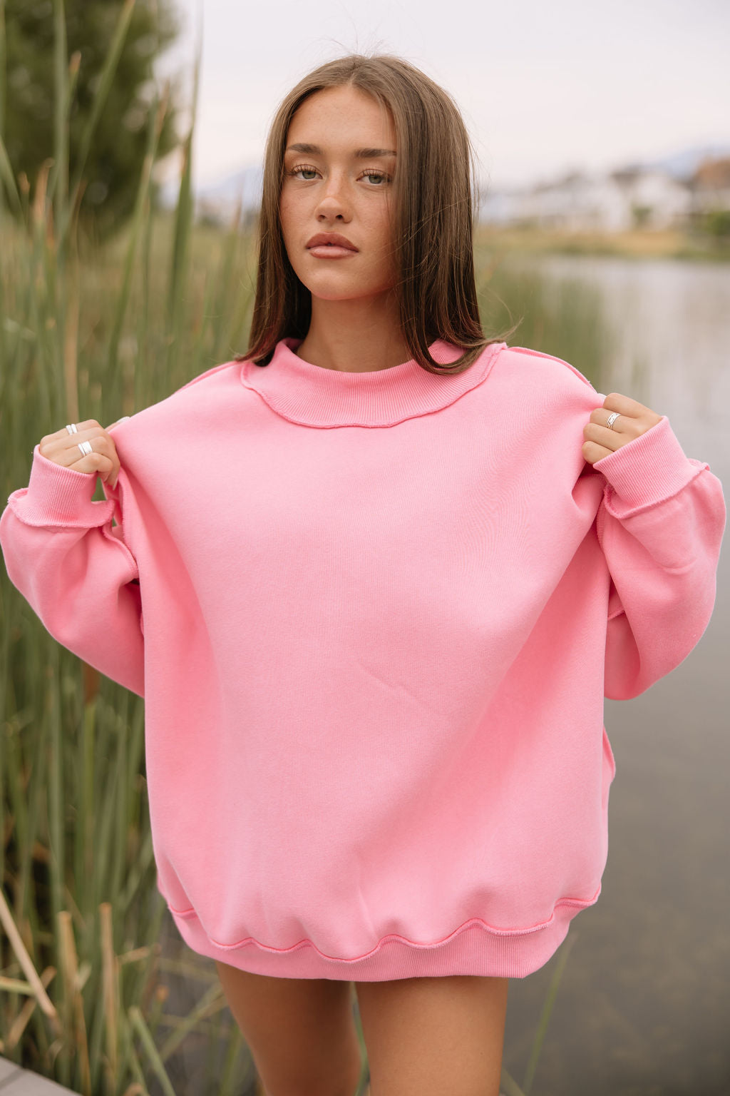 Harbor Mockneck // Candy Pink