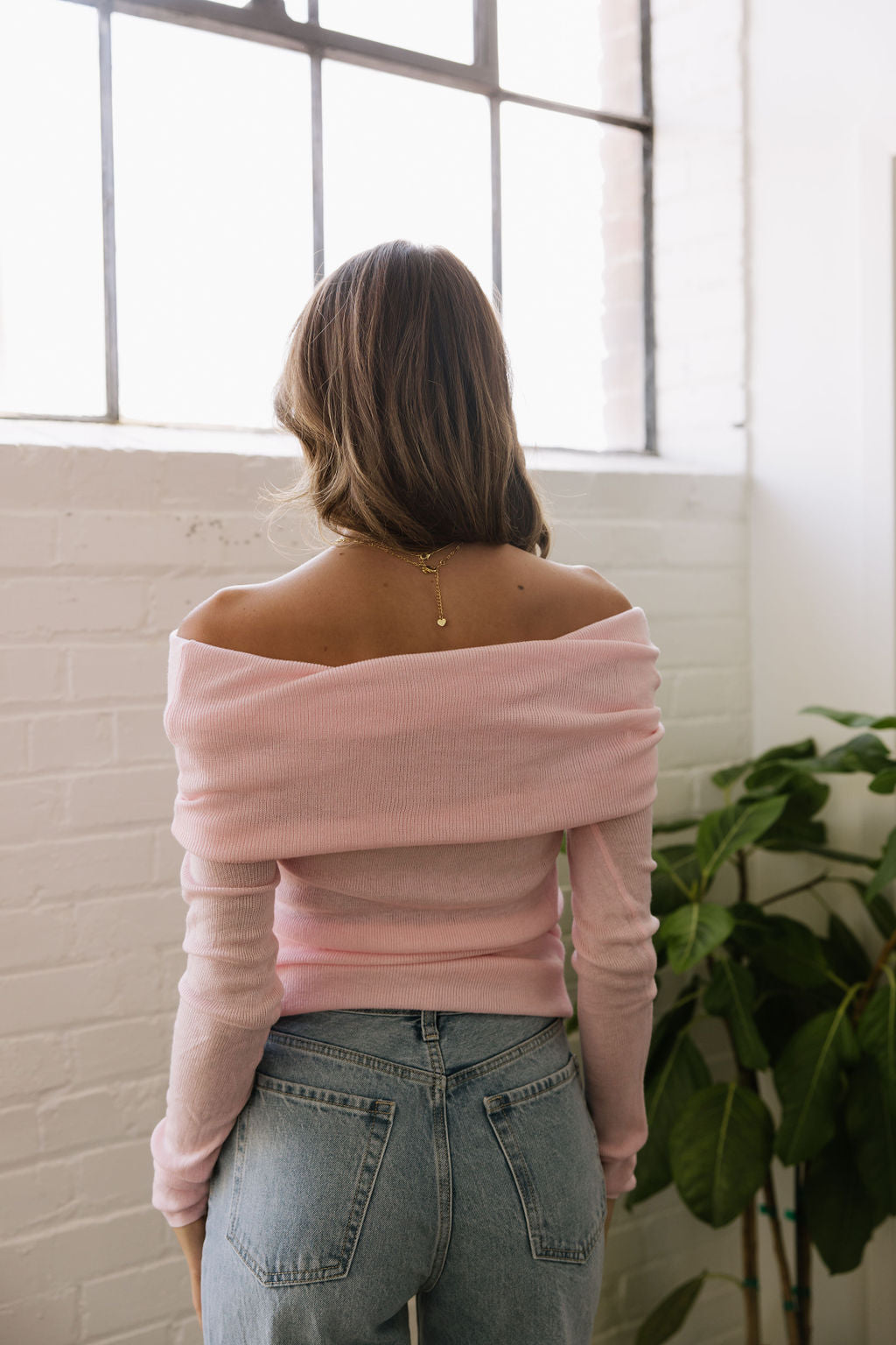 Rose Off-The-Shoulder Top