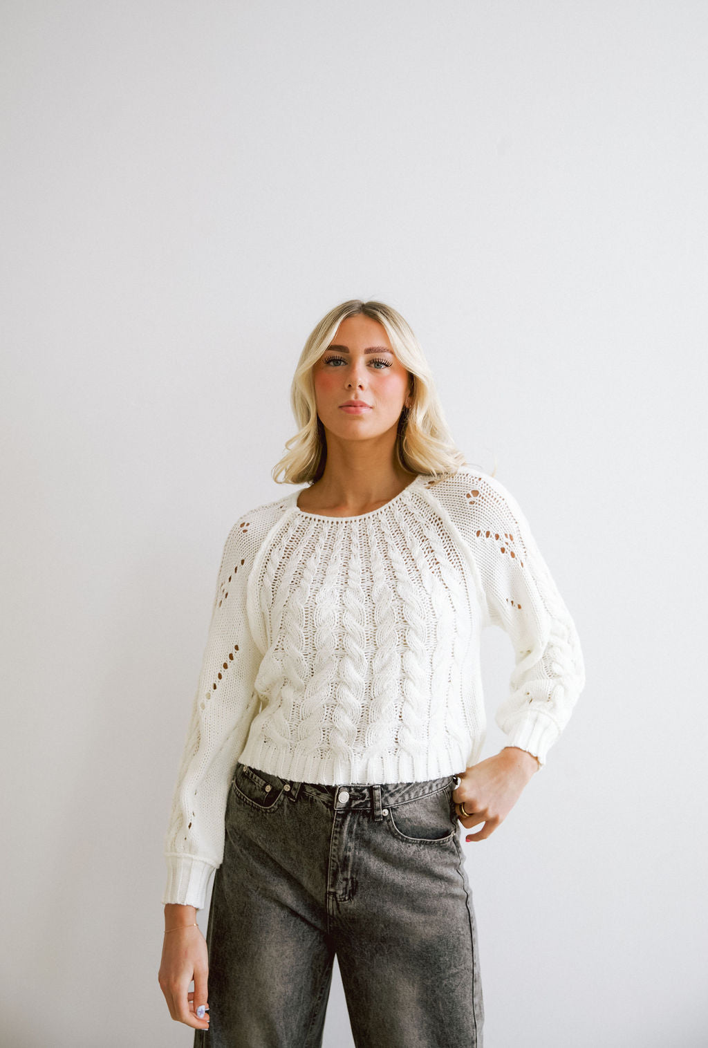 Aster Sweater // White