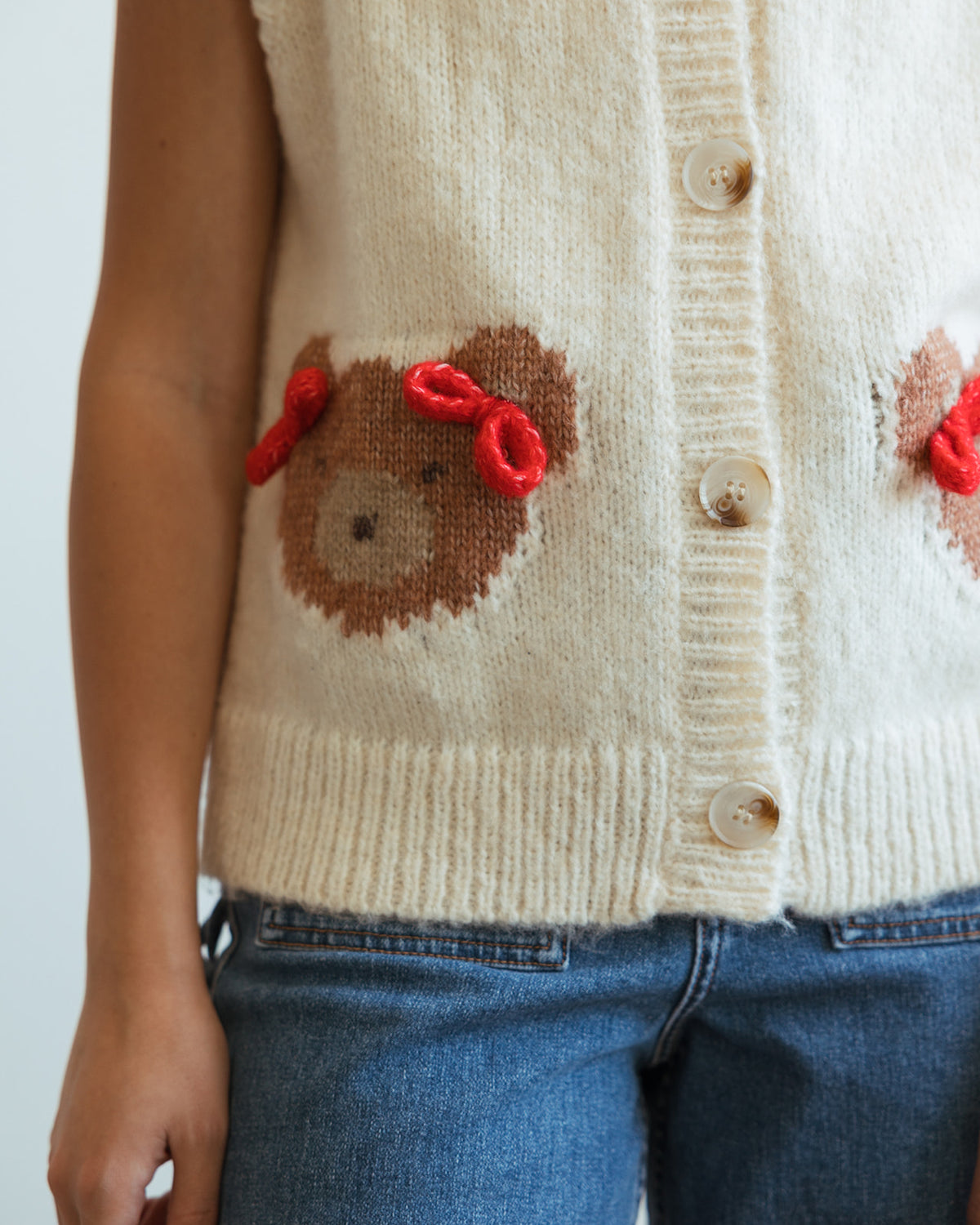 Teddy Bear Button Top