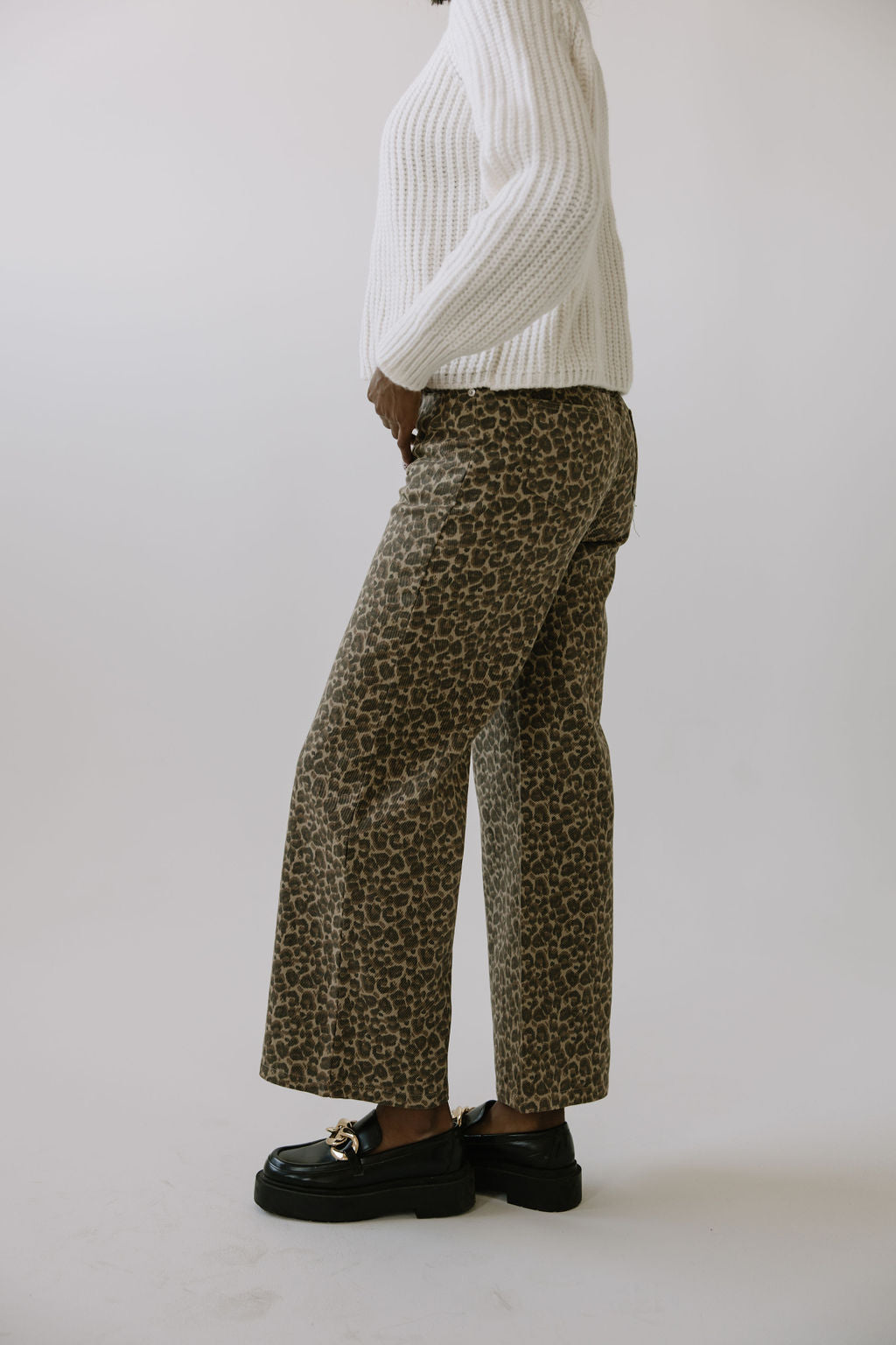 Leopard Denim Pants