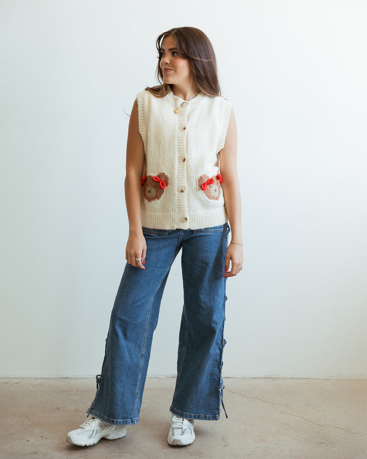 Teddy Bear Button Top
