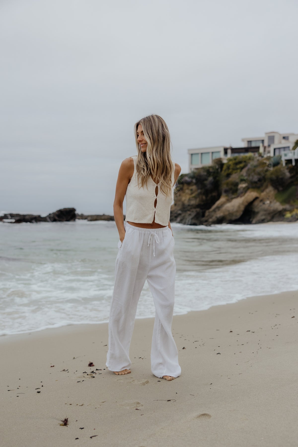Bondi Linen Pants // White