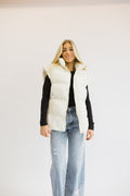 Ava Puffer Vest // Cream
