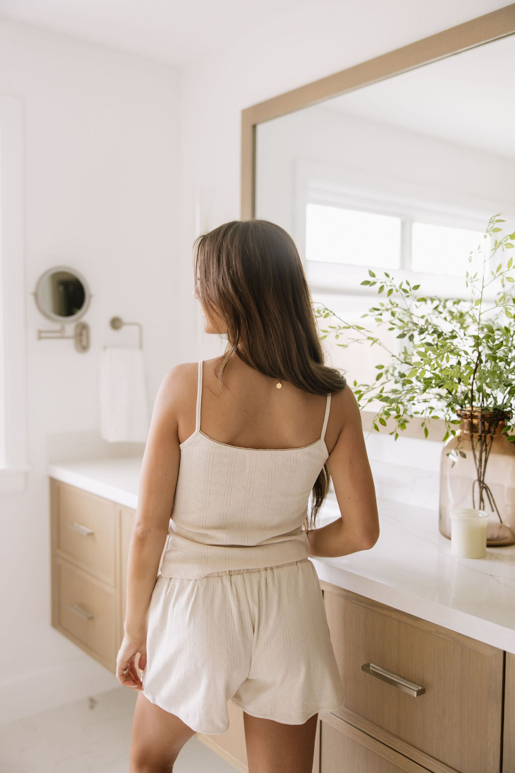Bonnie Pointelle Pajama Rose Tank