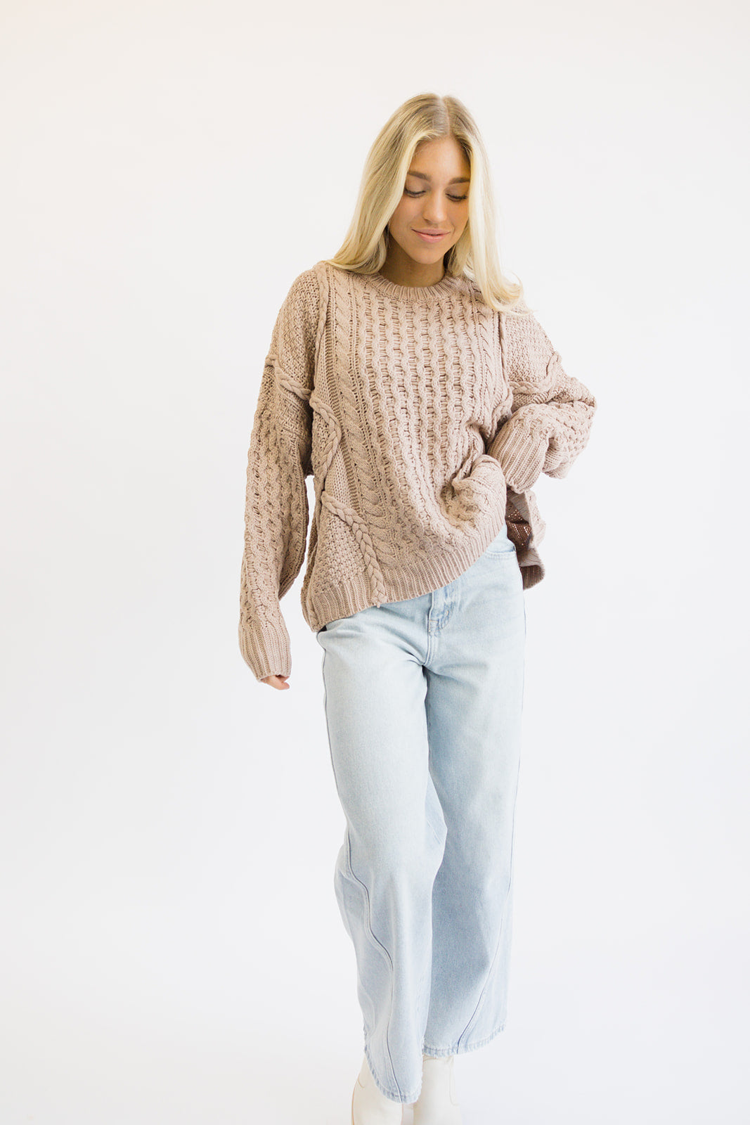 Fall Favorite Classic Sweater // Taupe