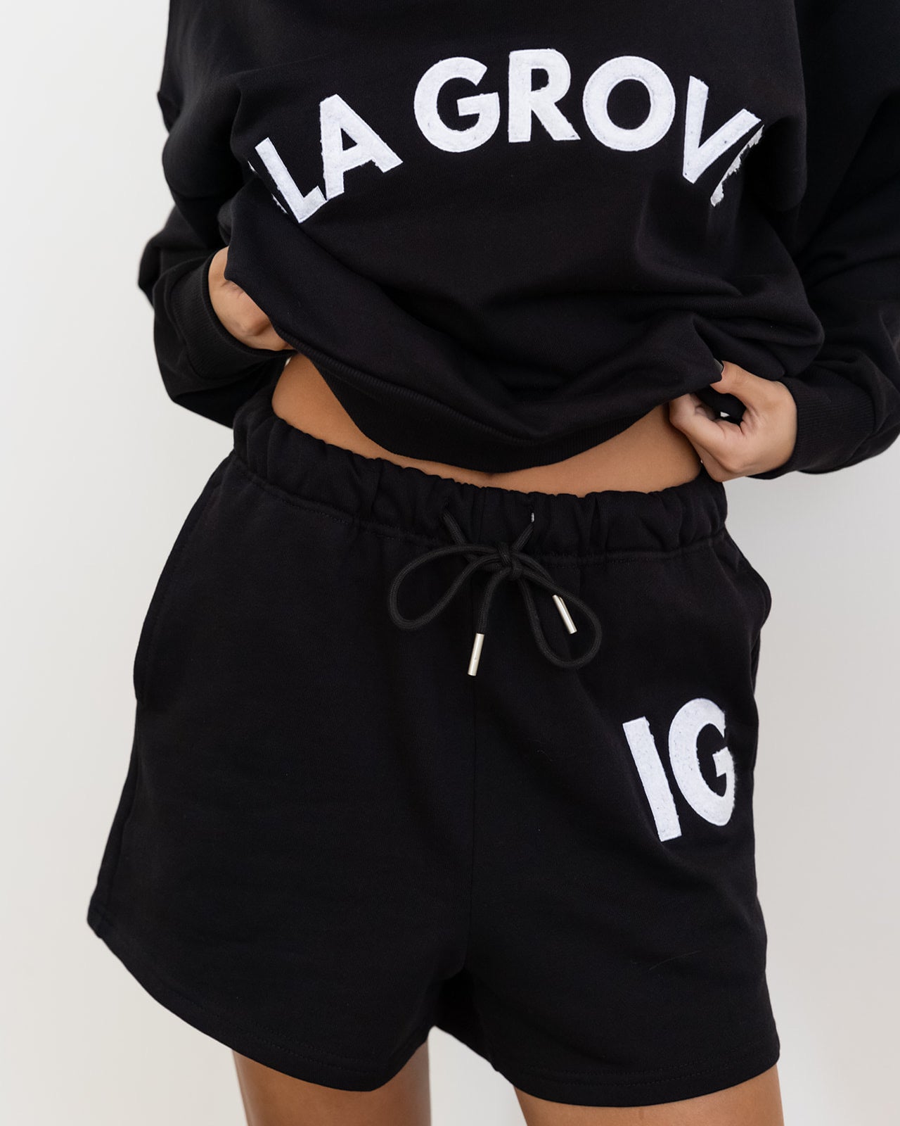 Isla Grove French Terry Shorts // Black