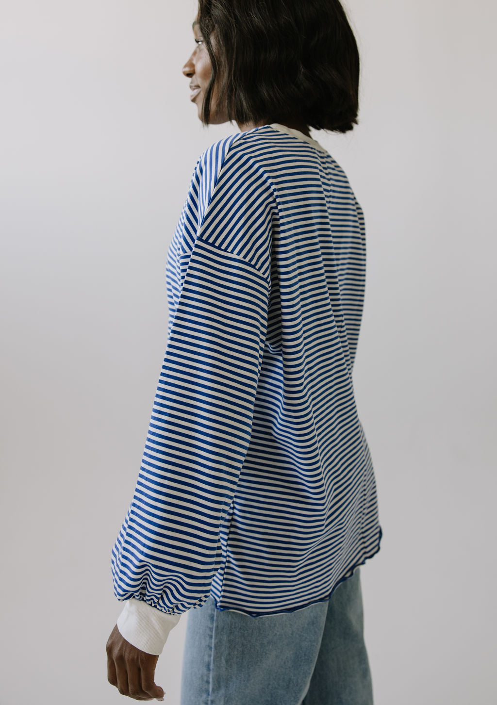 Emmi Stripe Long Sleeve // Blue