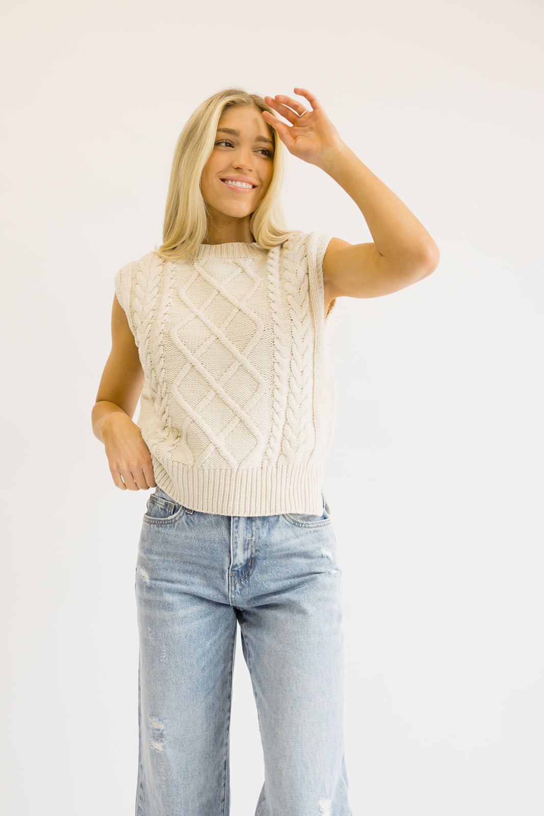 Anabelle Cable Sweater Vest