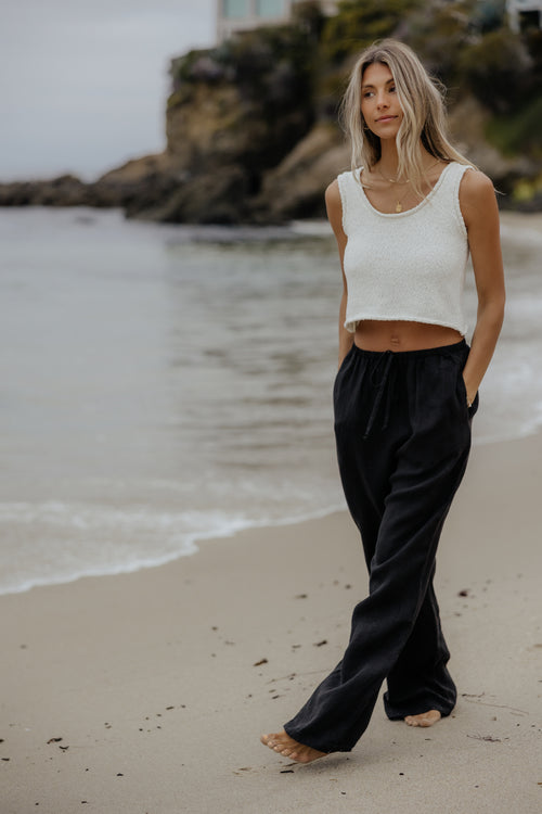 Bondi Linen Pants // Black