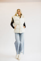 Ava Puffer Vest // Cream