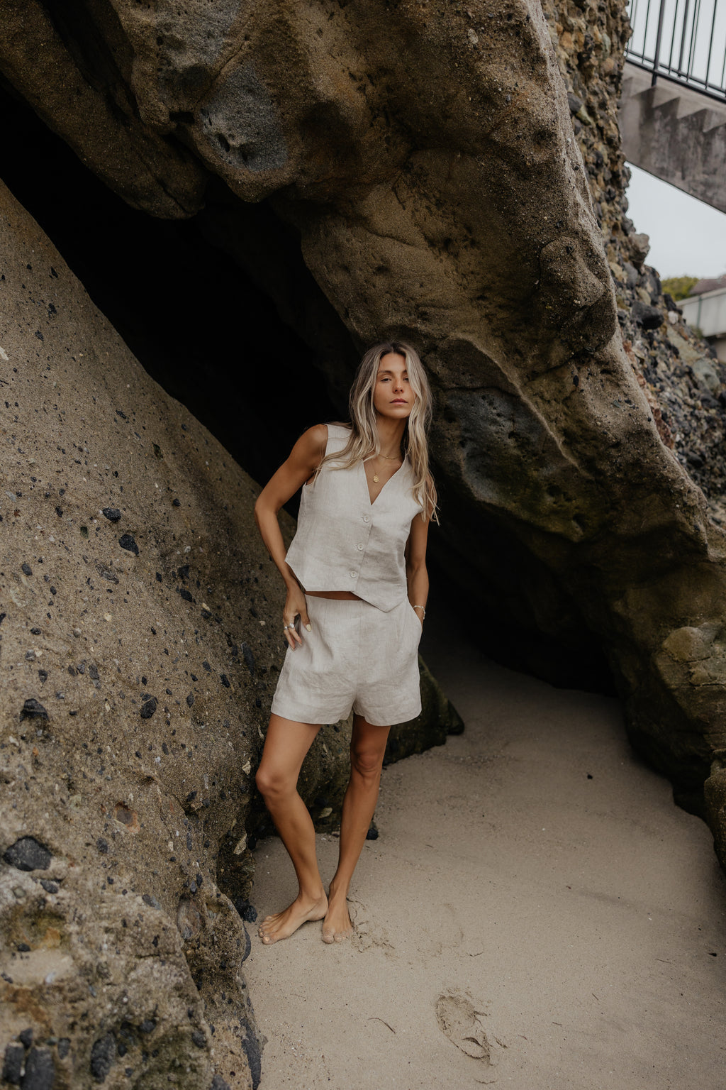 Laguna Linen Shorts // Oatmeal