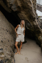 Laguna Linen Shorts // Oatmeal