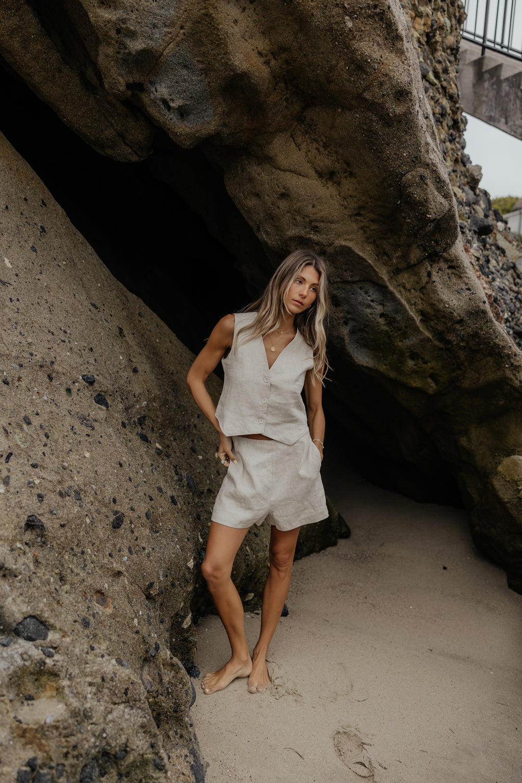 Laguna Linen Shorts // Oatmeal