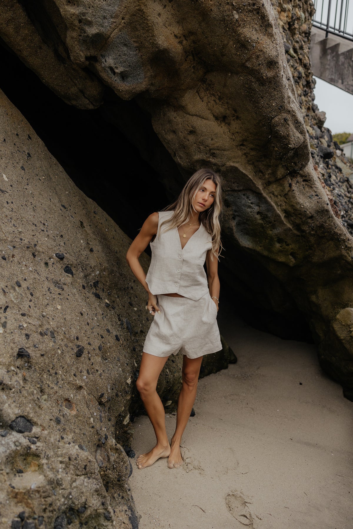 Laguna Linen Shorts // Oatmeal
