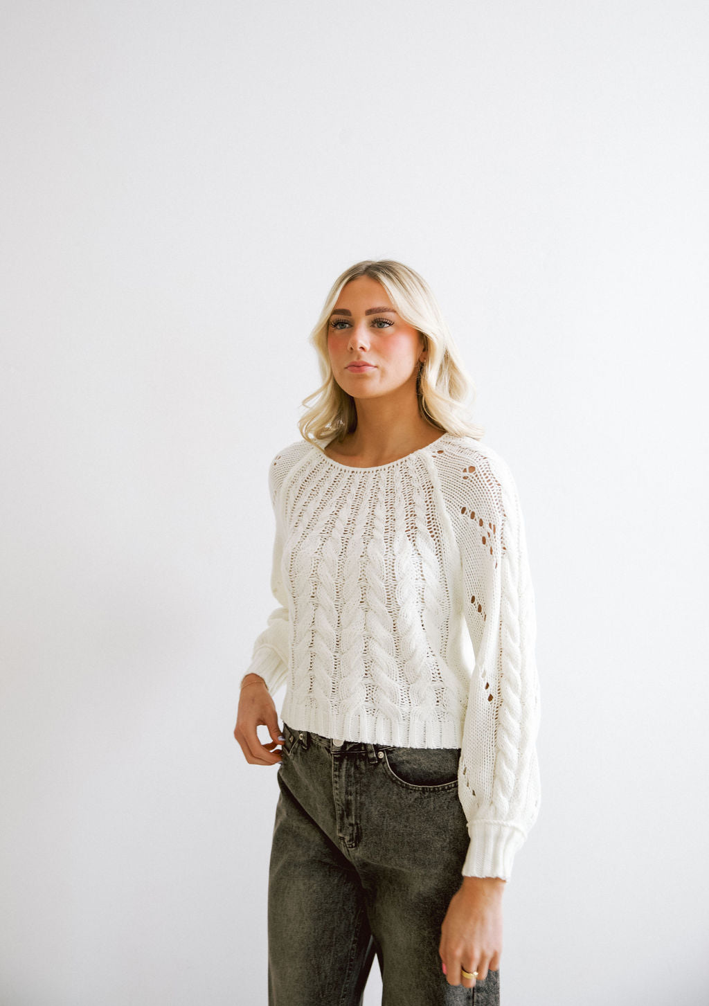 Aster Sweater // White