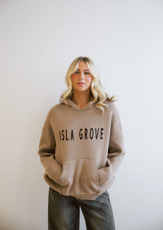 Isla Grove Original Knit Hoodie // Sand