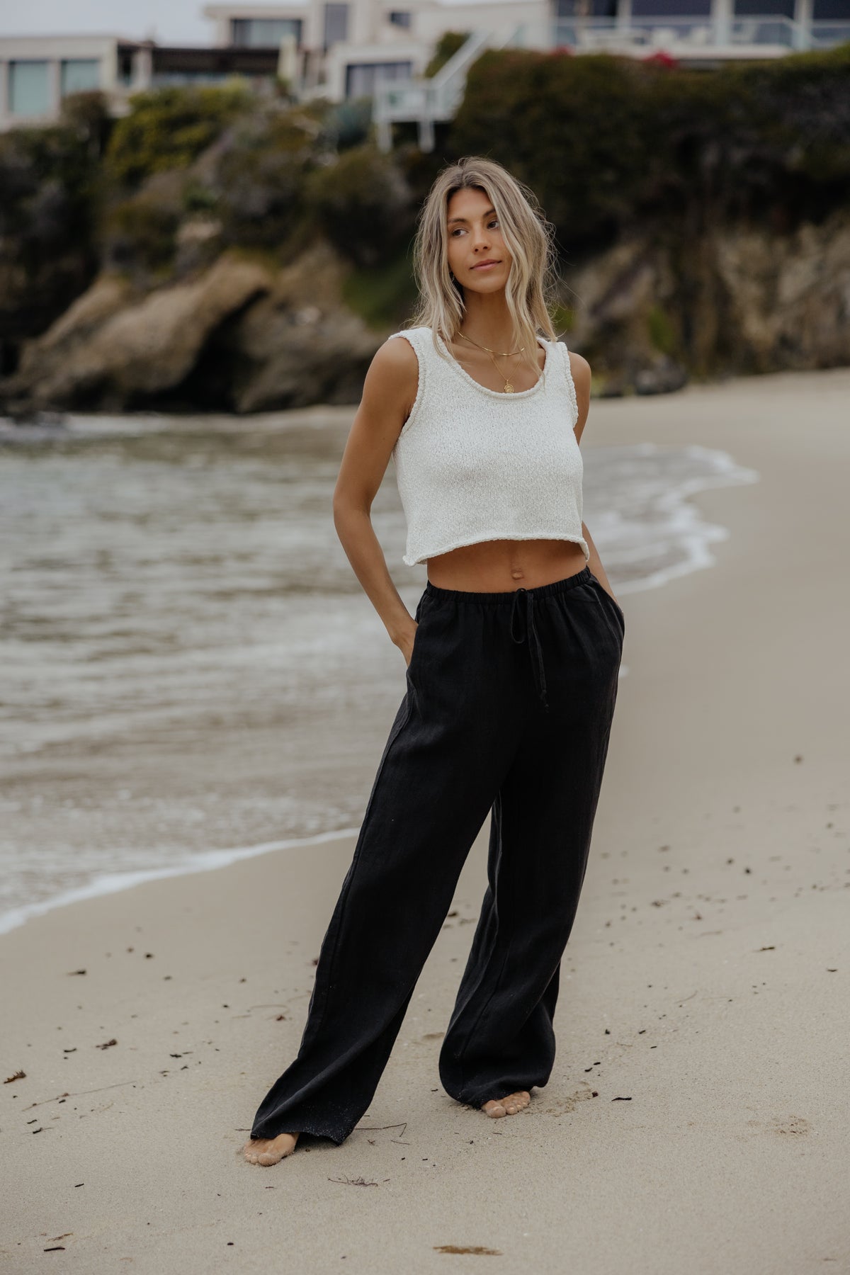 Bondi Linen Pants // Black