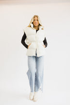 Ava Puffer Vest // Cream