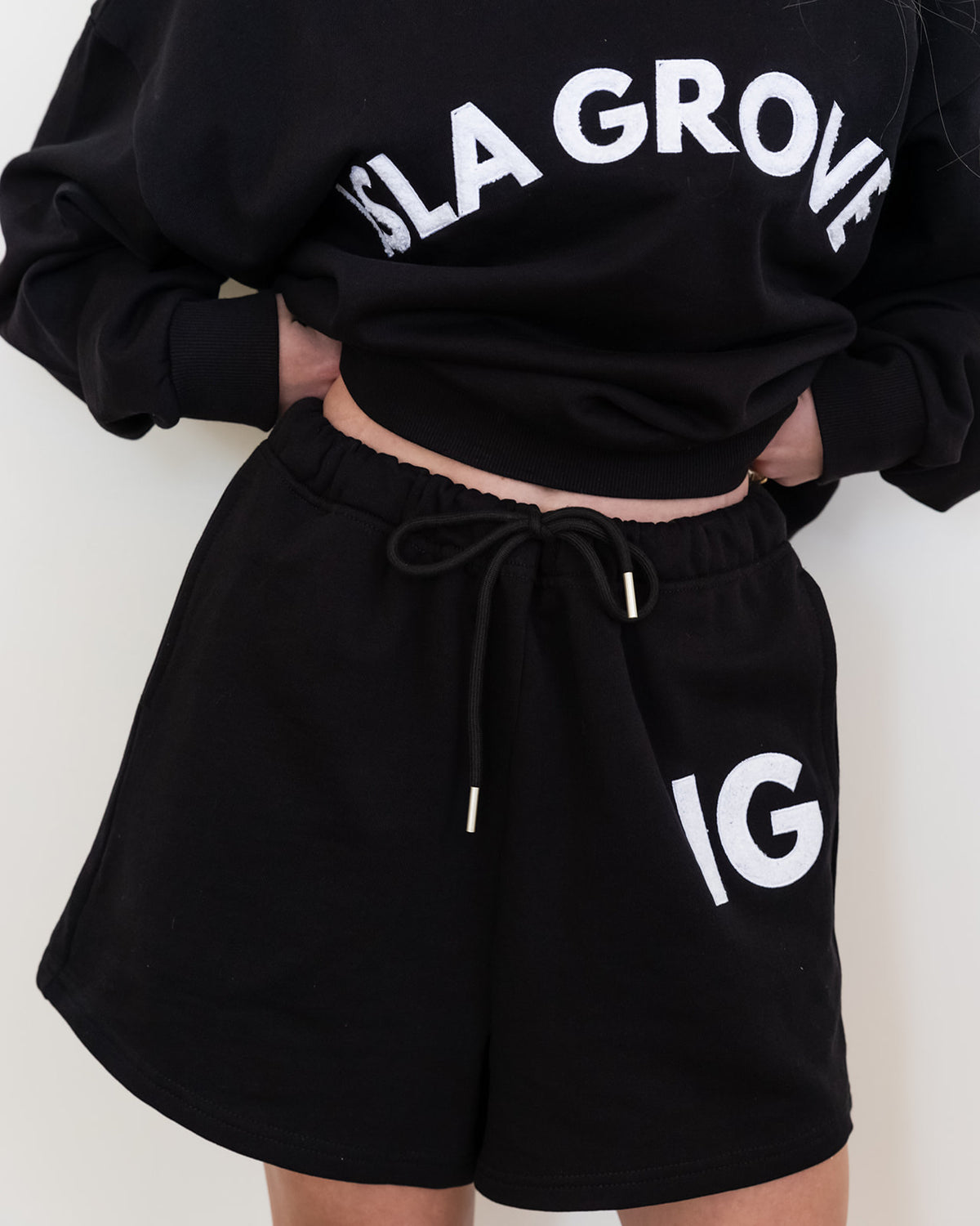 Isla Grove French Terry Shorts // Black
