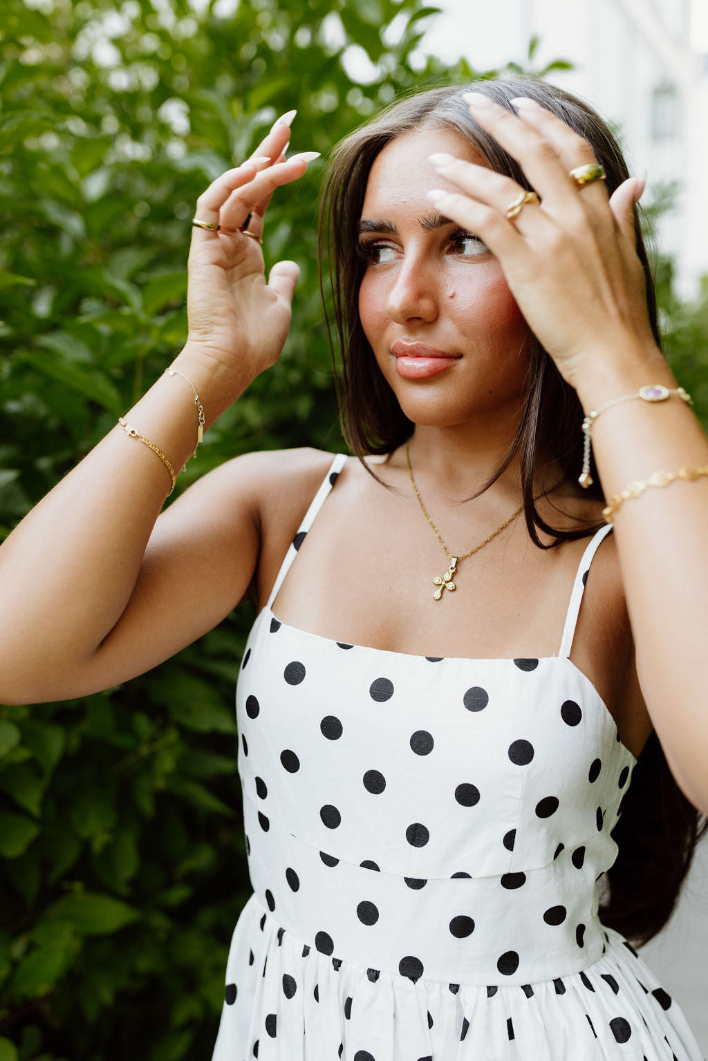 Ela Strap Polka Dot Dress