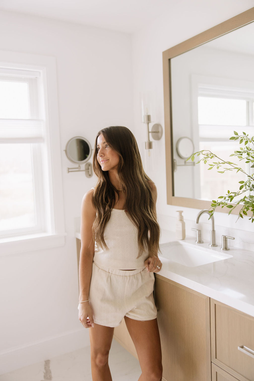 Bonnie Pointelle Pajama Rose Tank