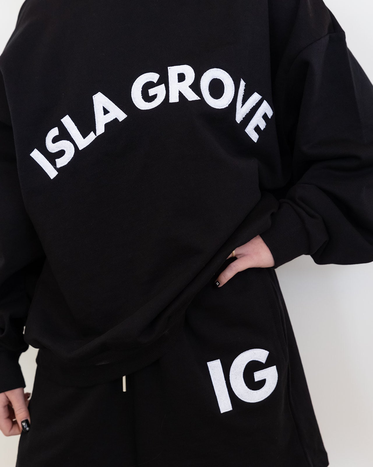 Isla Grove French Terry Shorts // Black