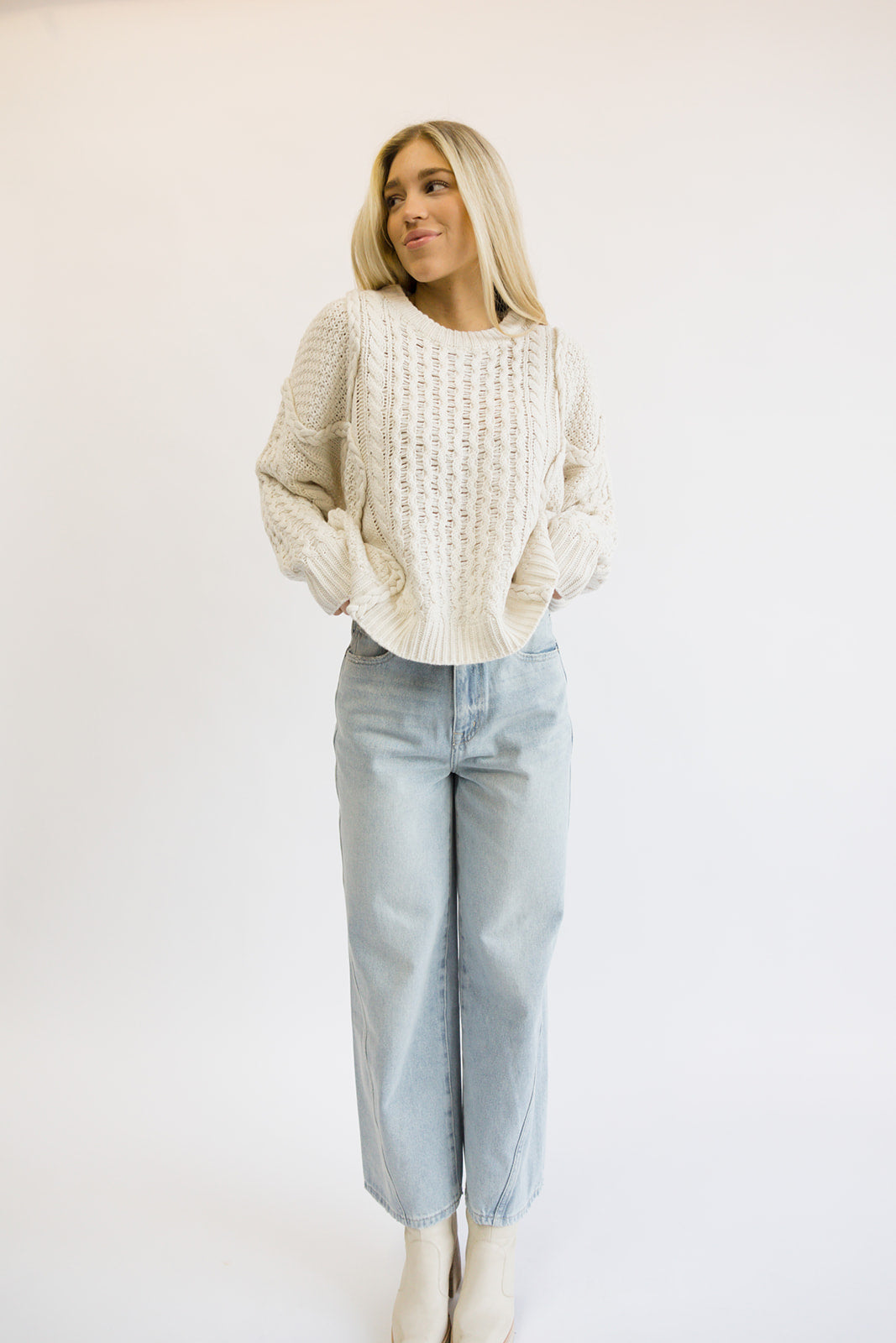 Fall Favorite Classic Sweater // Ivory