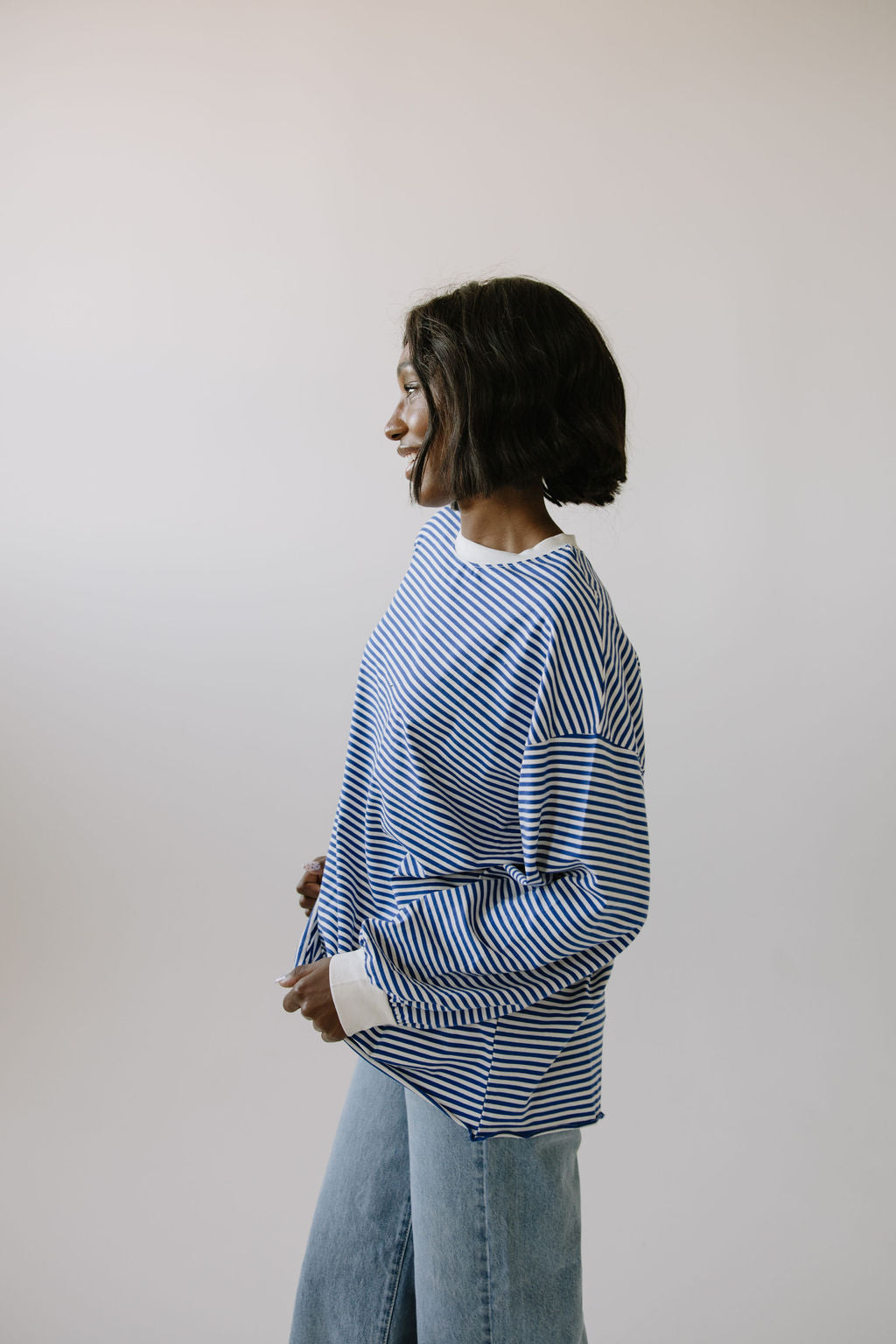 Emmi Stripe Long Sleeve // Blue