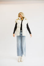Ava Puffer Vest // Cream