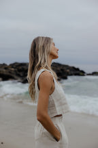 Sandy Linen Square Neck Top