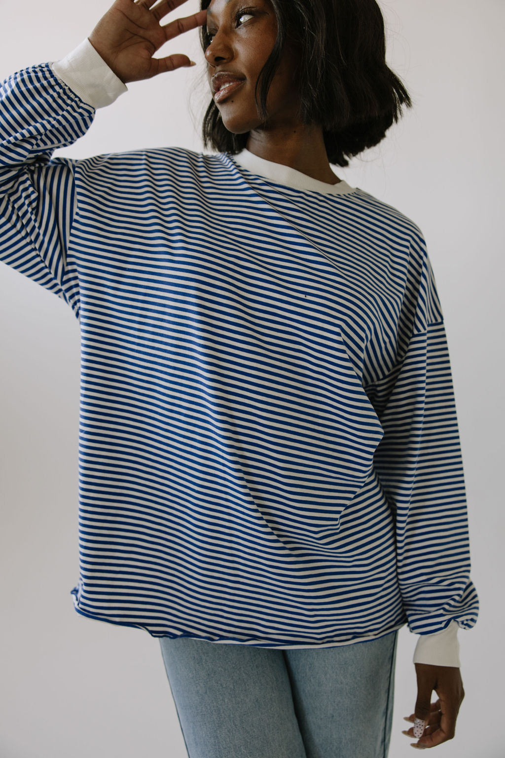 Emmi Stripe Long Sleeve // Blue