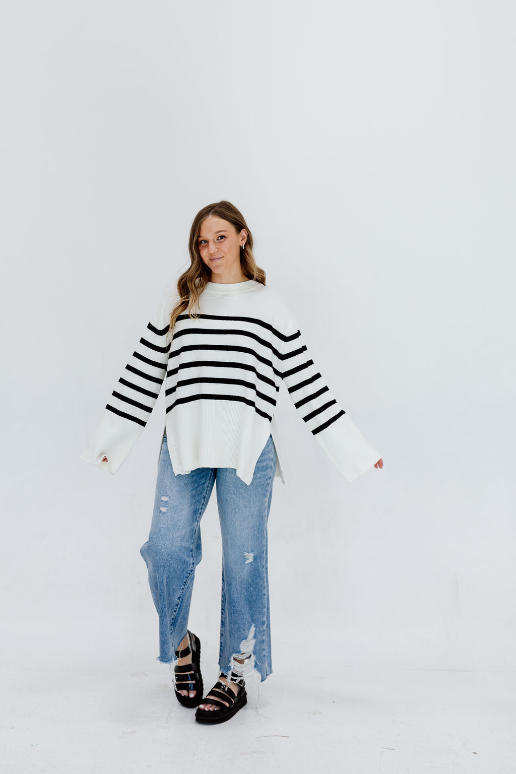 Breezy Stripe Sweater
