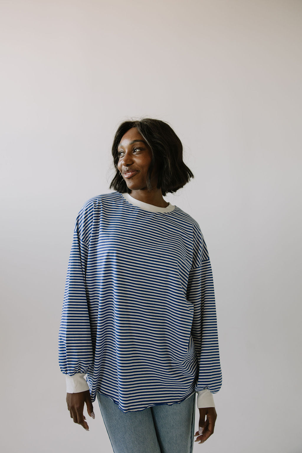 Emmi Stripe Long Sleeve // Blue