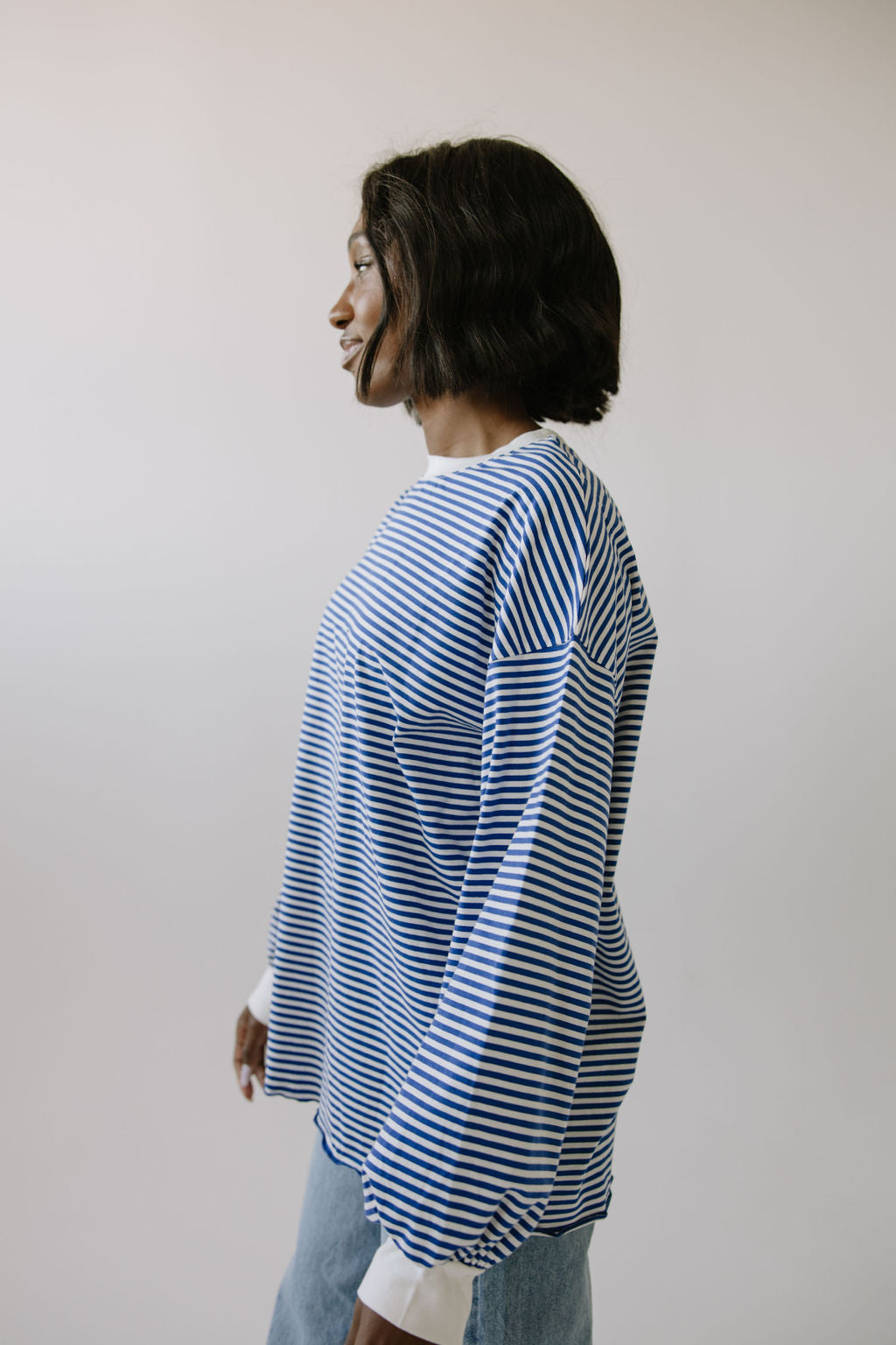 Emmi Stripe Long Sleeve // Blue