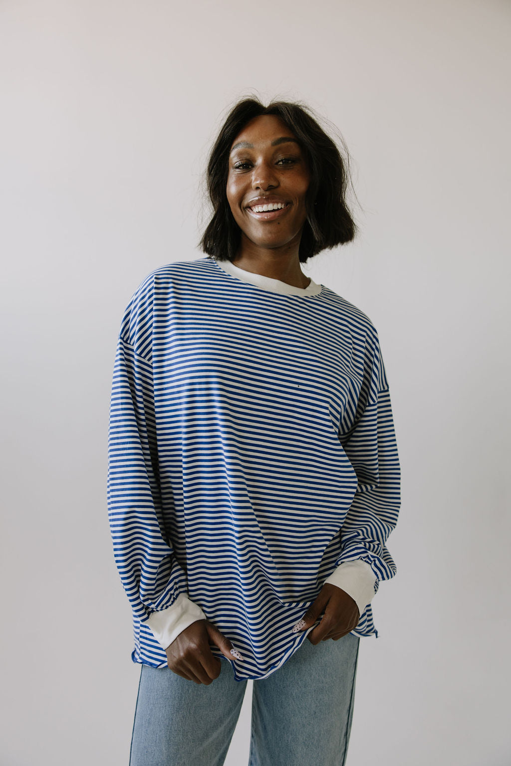 Emmi Stripe Long Sleeve // Blue