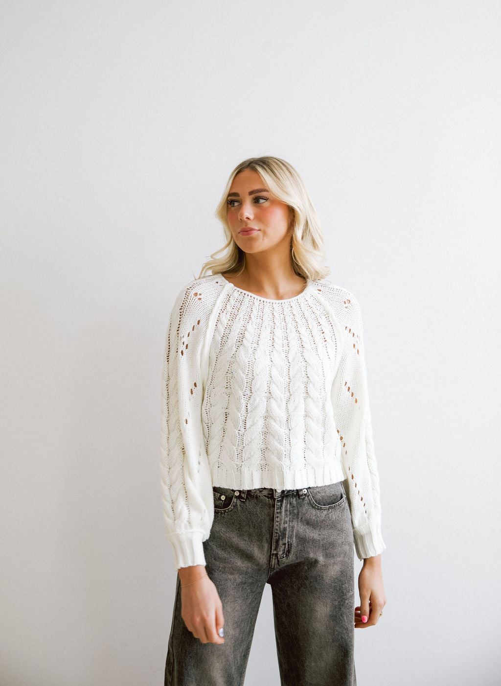 Aster Sweater // White