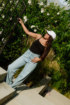 Ballpark High Waisted Straight Jeans
