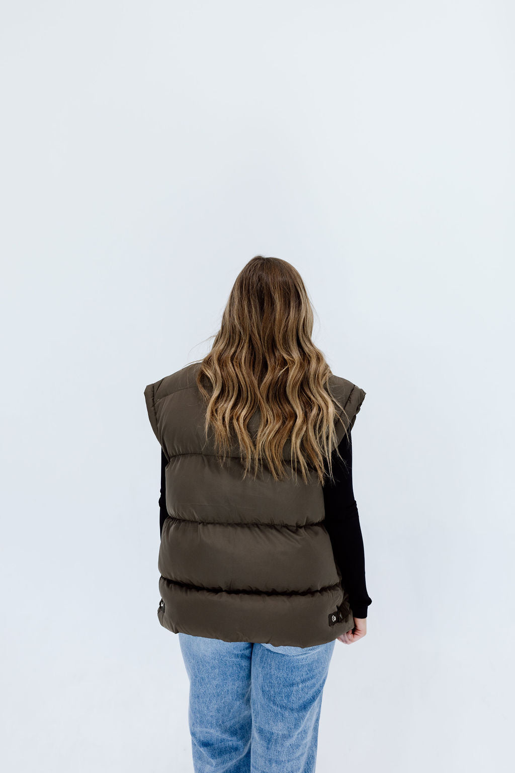 Ava Puffer Vest // Brown