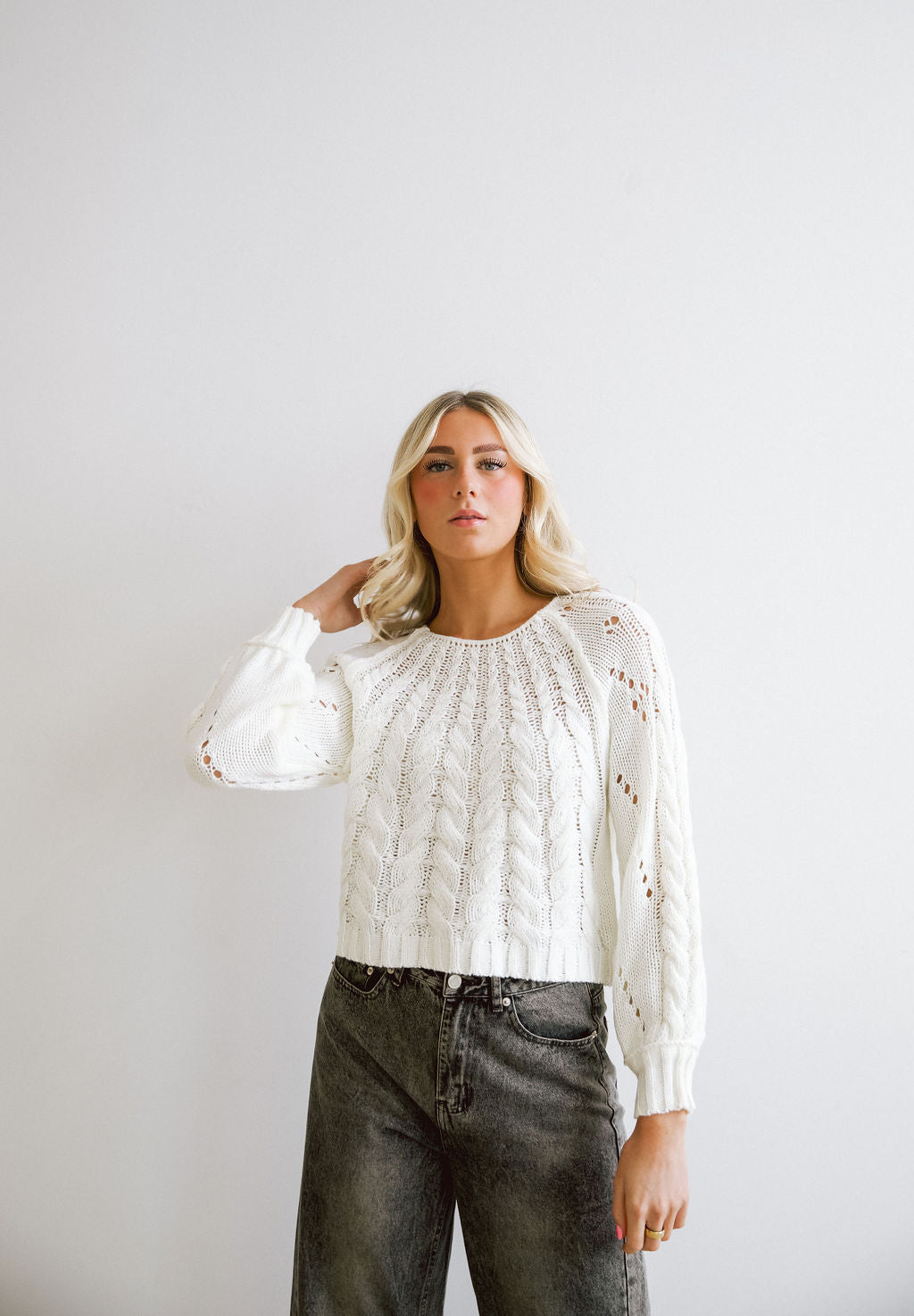 Aster Sweater // White