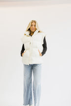 Ava Puffer Vest // Cream