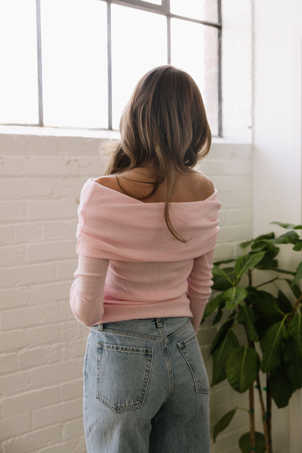 Rose Off-The-Shoulder Top