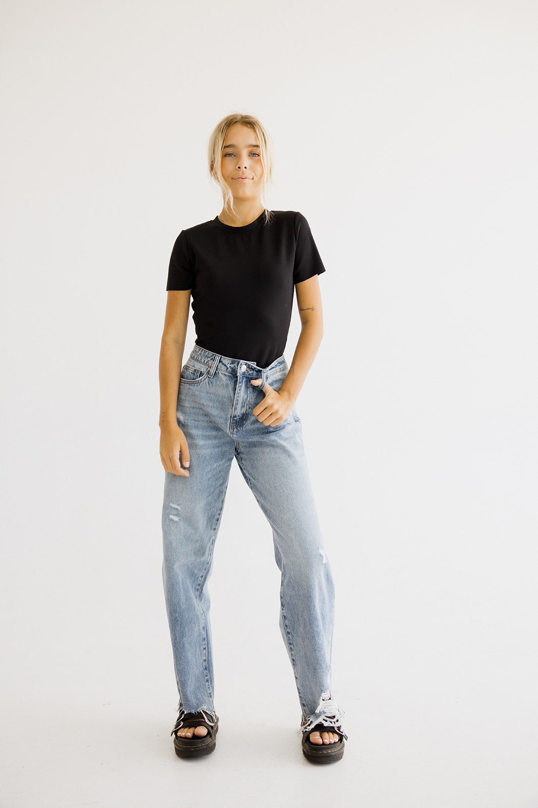 Smoothing T-Shirt Bodysuit // Onyx