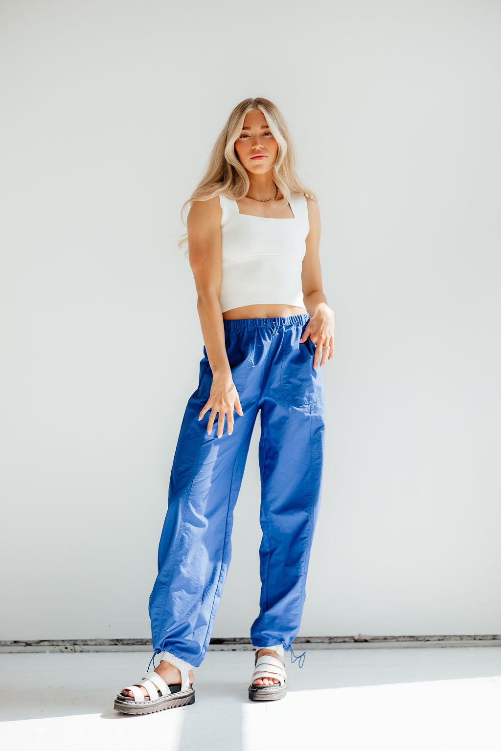 Lizo.eg, Royal blue parachute pants are now available 💙