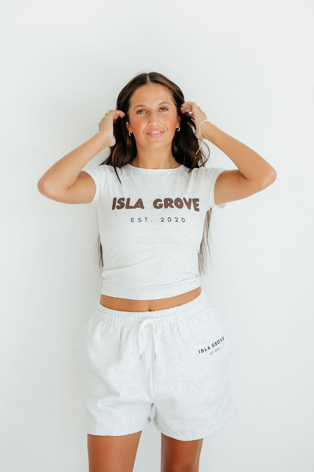 Isla Grove Original Baby Tee // Ash