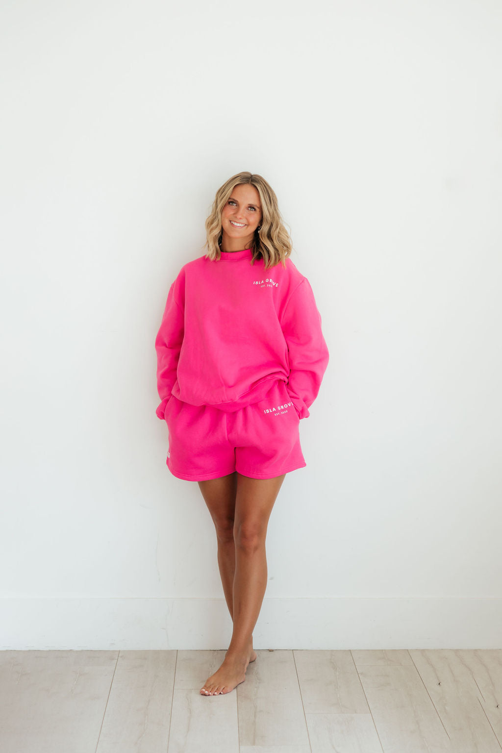 Isla Grove Original Crewneck // Hot Pink *RESTOCKED*